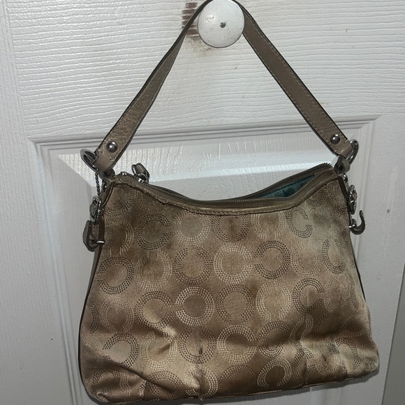Coach Madison *REHAB* Dotted Khaki Signature Mini Handbag (44379) - Picture 4 of 10
